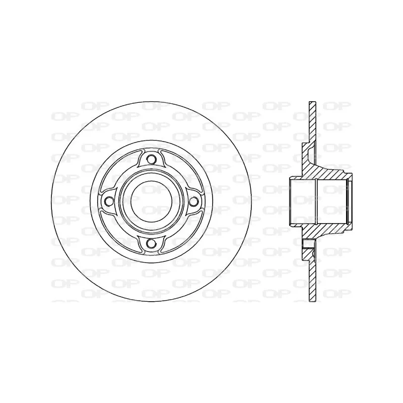 Jeu de 2 disques de frein arrière OPEN PARTS BDA1461.10