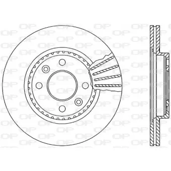 Jeu de 2 disques de frein avant OPEN PARTS BDA1462.20