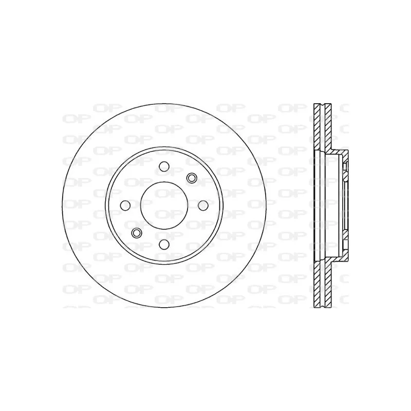 Jeu de 2 disques de frein avant OPEN PARTS BDA1464.20