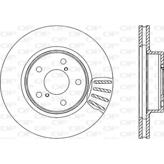 Jeu de 2 disques de frein avant OPEN PARTS BDA1491.20