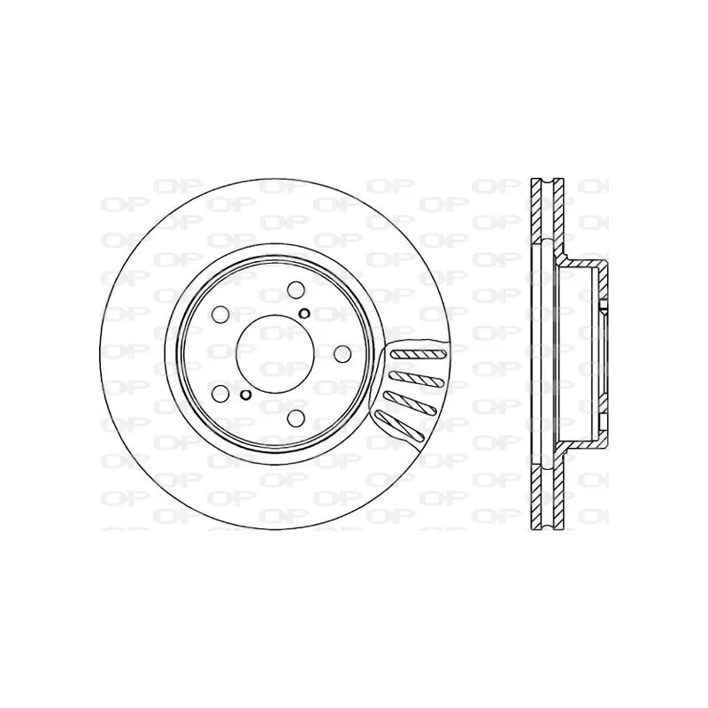 Jeu de 2 disques de frein avant OPEN PARTS BDA1491.20
