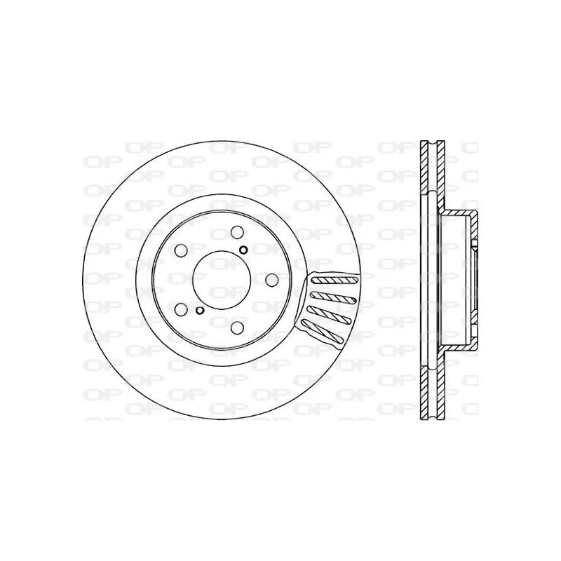 Jeu de 2 disques de frein avant OPEN PARTS BDA1493.20