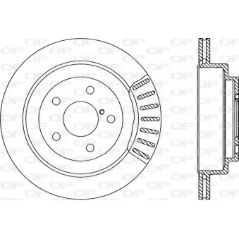 Jeu de 2 disques de frein arrière OPEN PARTS BDA1494.20