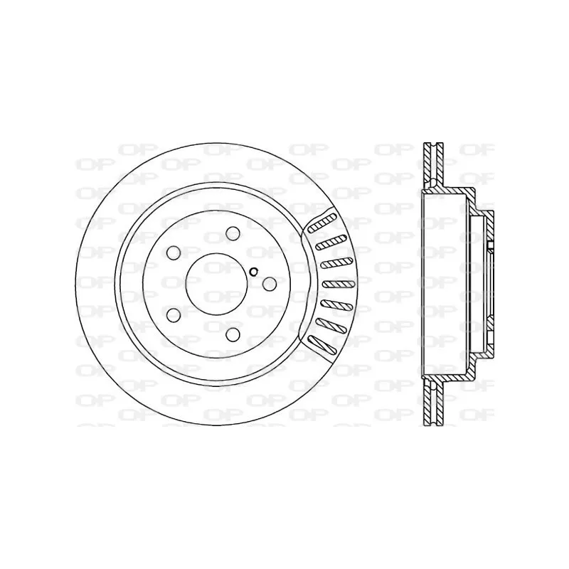 Jeu de 2 disques de frein arrière OPEN PARTS BDA1494.20