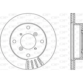 Jeu de 2 disques de frein avant OPEN PARTS BDA1505.20