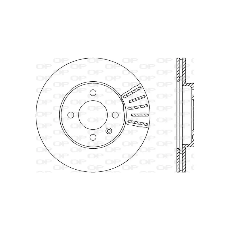 Jeu de 2 disques de frein avant OPEN PARTS BDA1579.20