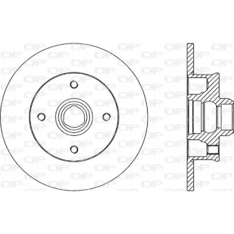 Jeu de 2 disques de frein arrière OPEN PARTS BDA1583.10