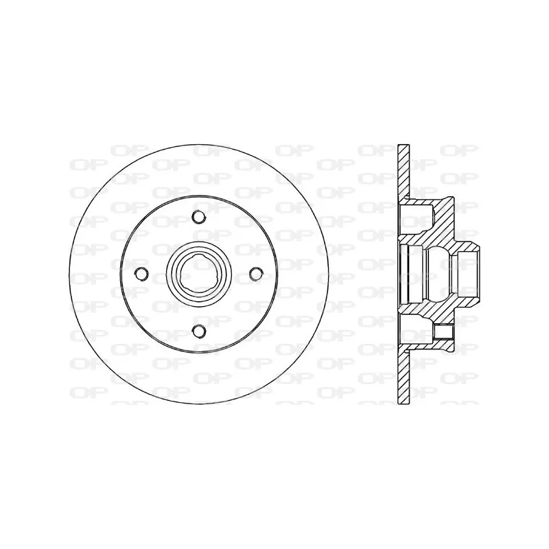 Jeu de 2 disques de frein arrière OPEN PARTS BDA1583.10