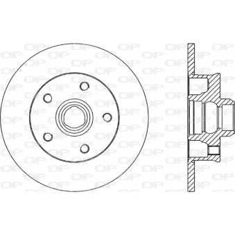 Jeu de 2 disques de frein arrière OPEN PARTS BDA1584.10