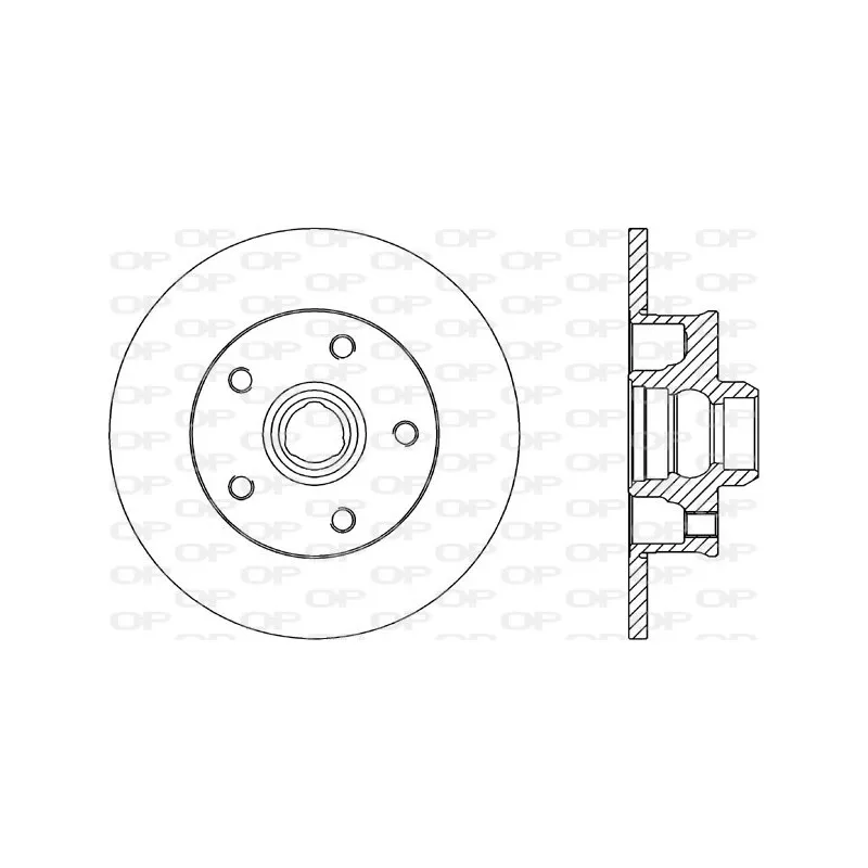 Jeu de 2 disques de frein arrière OPEN PARTS BDA1584.10