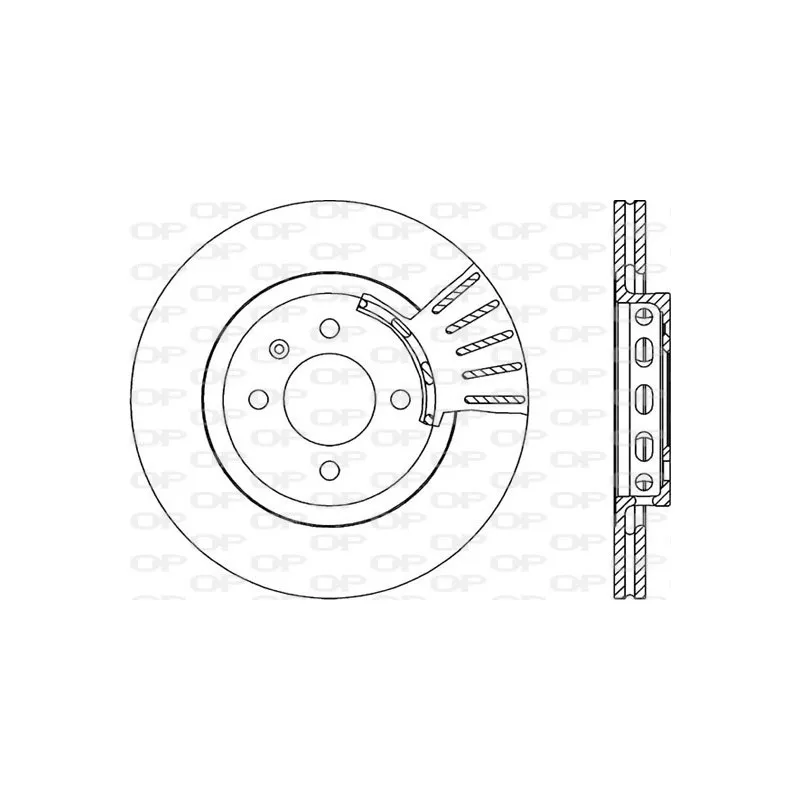 Jeu de 2 disques de frein avant OPEN PARTS BDA1586.20