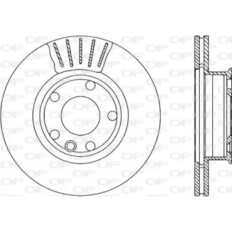 Jeu de 2 disques de frein avant OPEN PARTS BDA1589.20