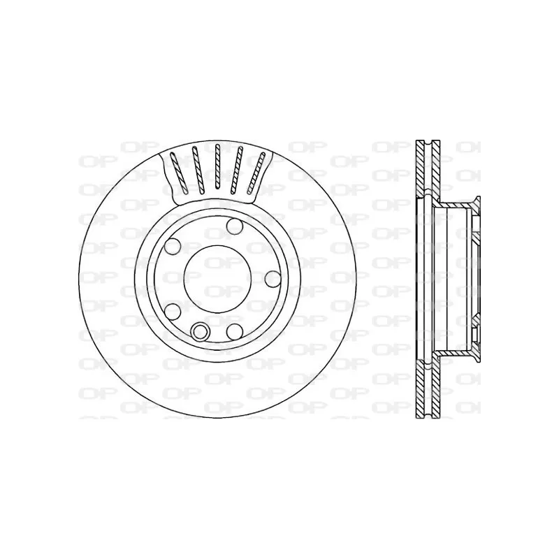 Jeu de 2 disques de frein avant OPEN PARTS BDA1589.20