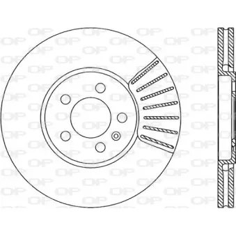 Jeu de 2 disques de frein avant OPEN PARTS BDA1591.20