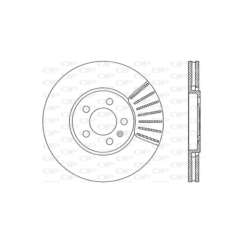 Jeu de 2 disques de frein avant OPEN PARTS BDA1591.20