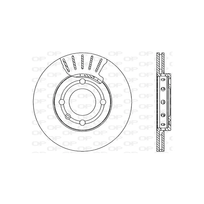 Jeu de 2 disques de frein avant OPEN PARTS BDA1592.20