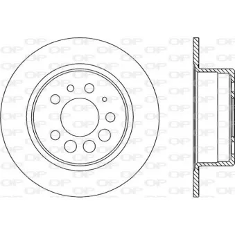 Jeu de 2 disques de frein arrière OPEN PARTS BDA1597.10