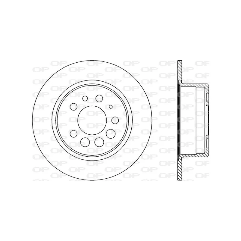Jeu de 2 disques de frein arrière OPEN PARTS BDA1597.10