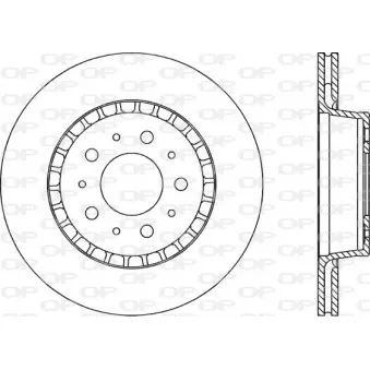 Jeu de 2 disques de frein avant OPEN PARTS BDA1608.20