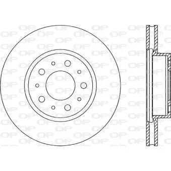 Jeu de 2 disques de frein avant OPEN PARTS BDA1611.20