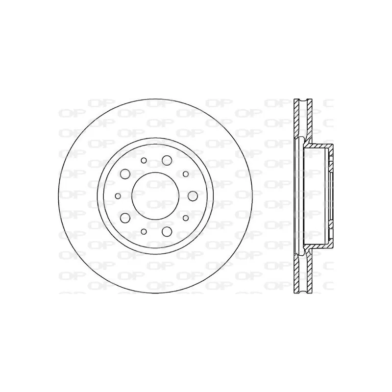 Jeu de 2 disques de frein avant OPEN PARTS BDA1611.20