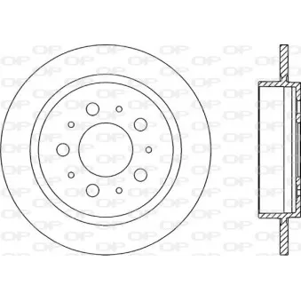 Jeu de 2 disques de frein arrière OPEN PARTS BDA1612.10