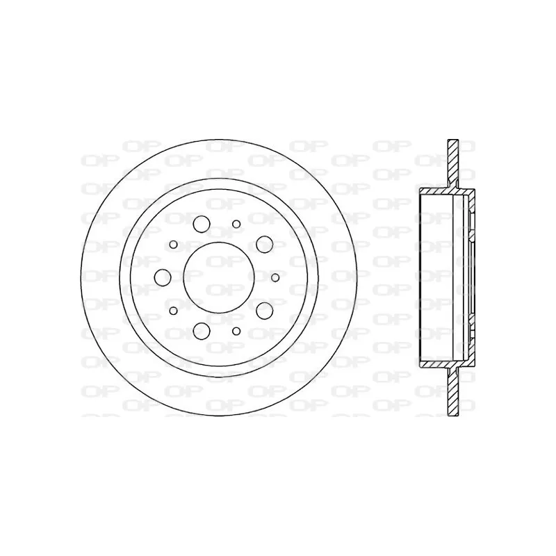 Jeu de 2 disques de frein arrière OPEN PARTS BDA1612.10