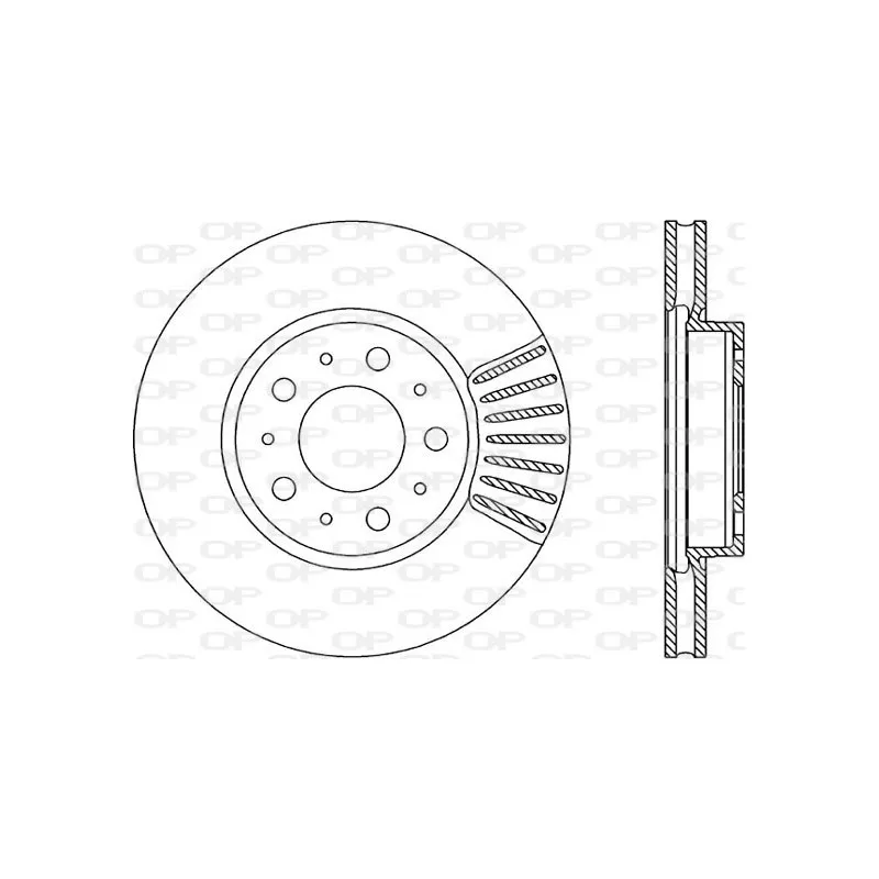 Jeu de 2 disques de frein avant OPEN PARTS BDA1614.20