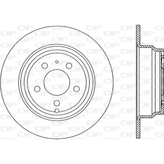 Jeu de 2 disques de frein arrière OPEN PARTS BDA1616.10