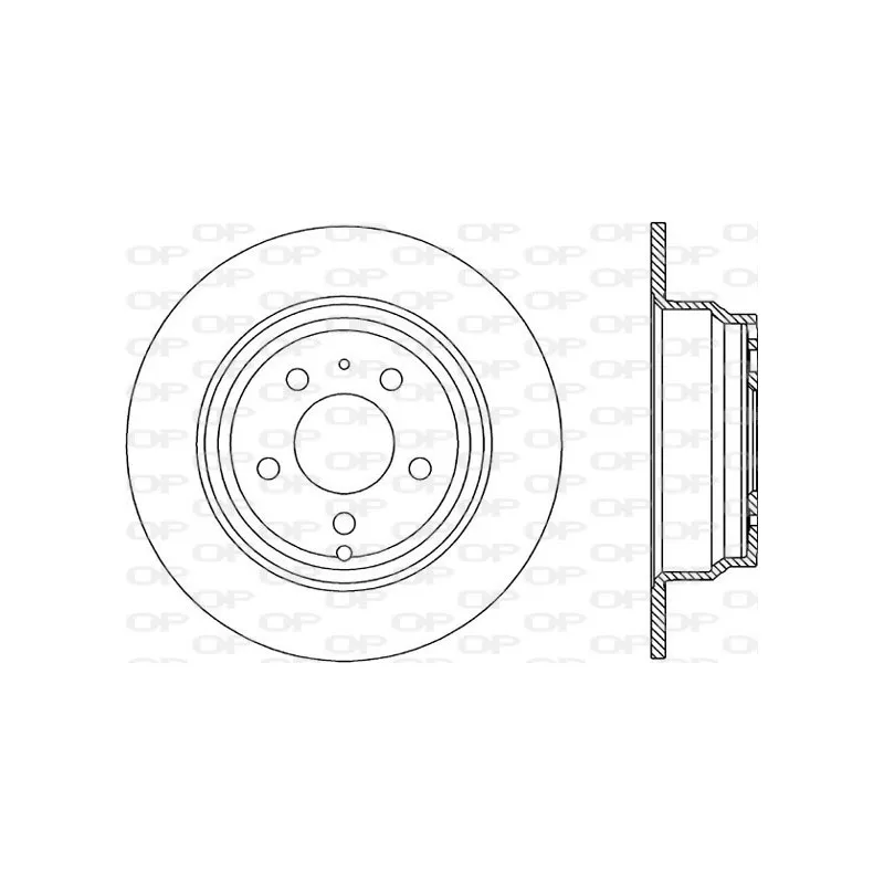 Jeu de 2 disques de frein arrière OPEN PARTS BDA1616.10