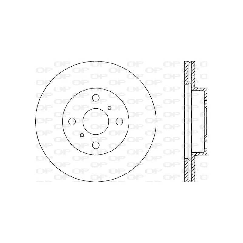 Jeu de 2 disques de frein avant OPEN PARTS BDA1640.20