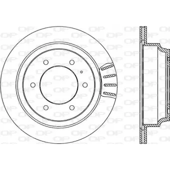 Jeu de 2 disques de frein arrière OPEN PARTS BDA1654.20