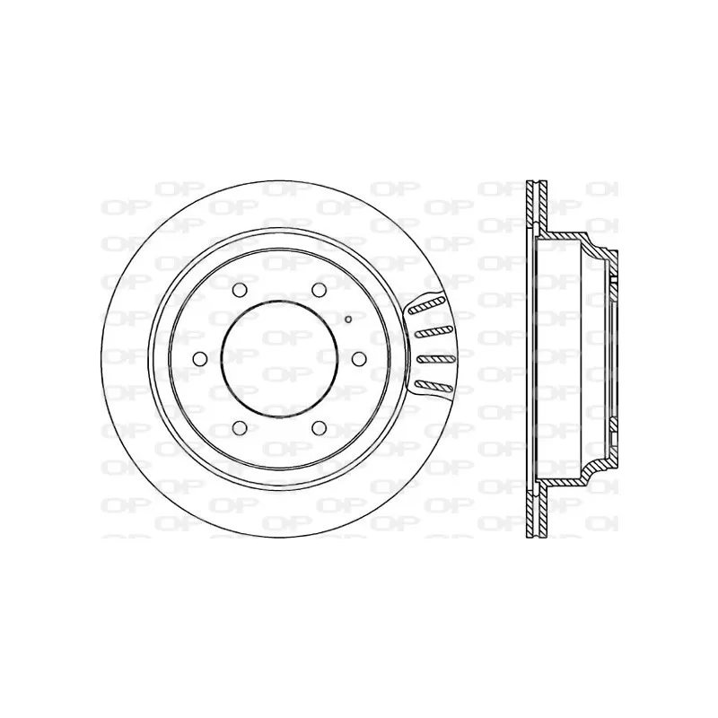 Jeu de 2 disques de frein arrière OPEN PARTS BDA1654.20
