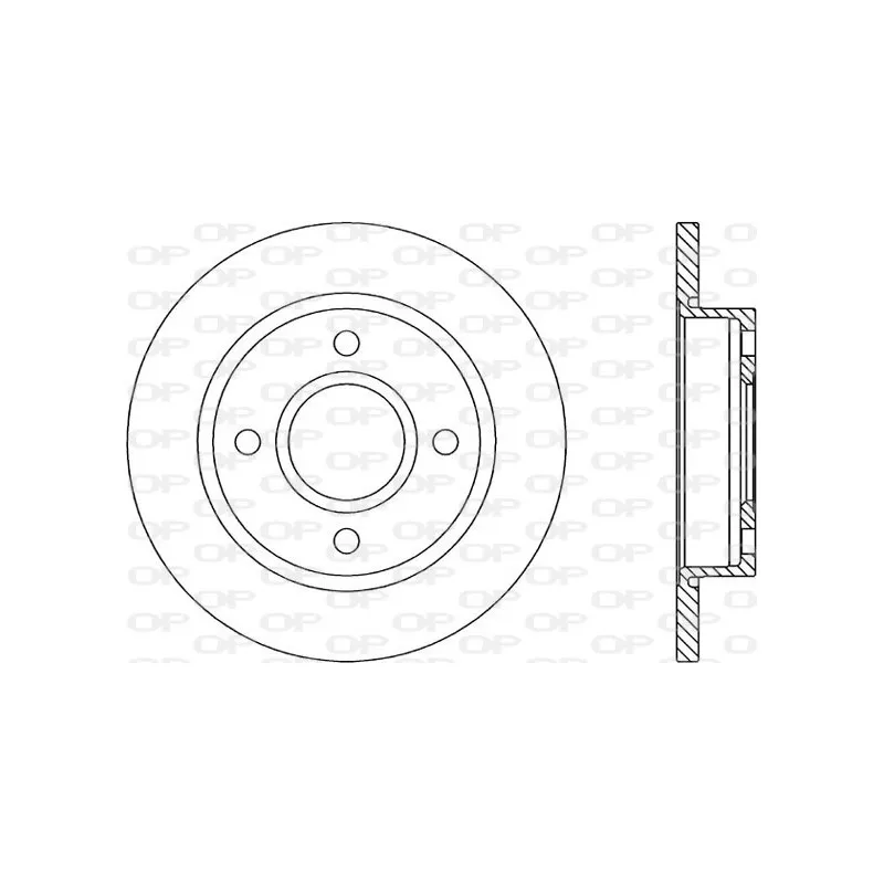 Jeu de 2 disques de frein avant OPEN PARTS BDA1660.10