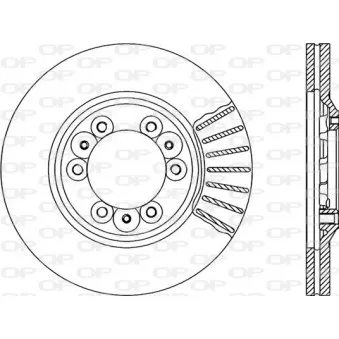 Jeu de 2 disques de frein avant OPEN PARTS BDA1672.20