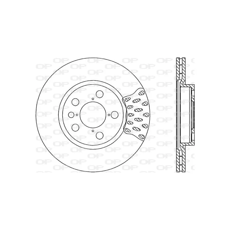 Jeu de 2 disques de frein avant OPEN PARTS BDA1674.20