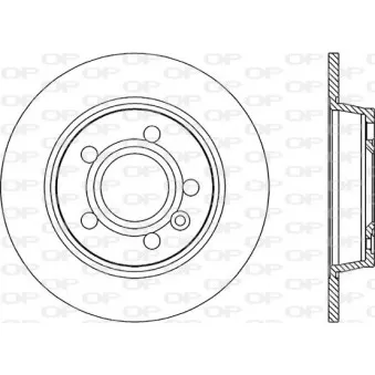Jeu de 2 disques de frein arrière OPEN PARTS