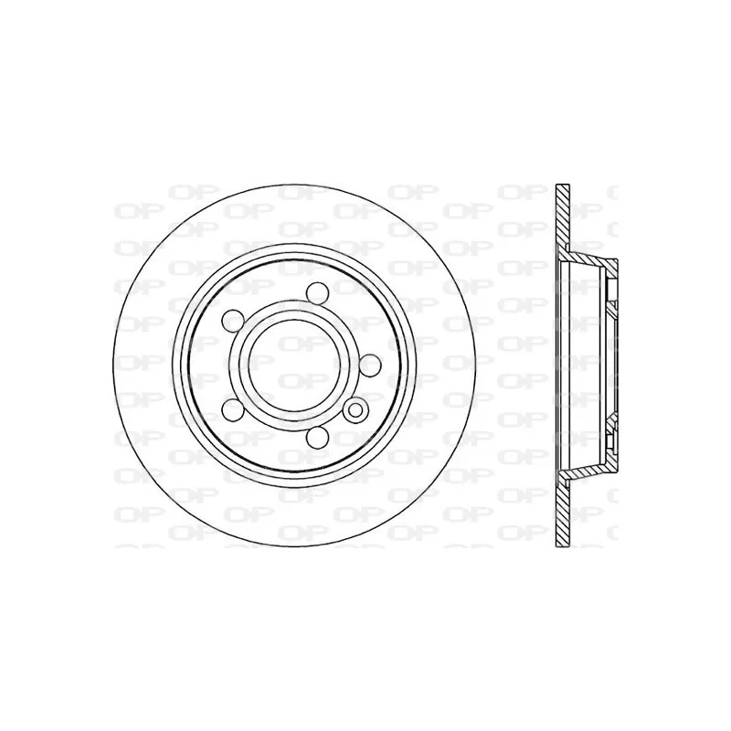 Jeu de 2 disques de frein arrière OPEN PARTS BDA1677.10