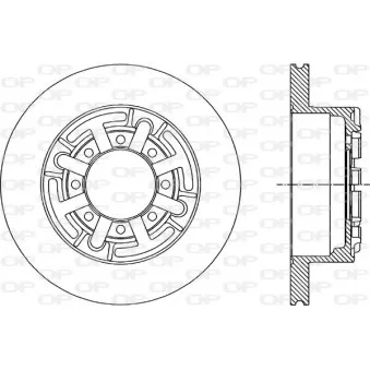 Jeu de 2 disques de frein arrière OPEN PARTS BDA1691.10