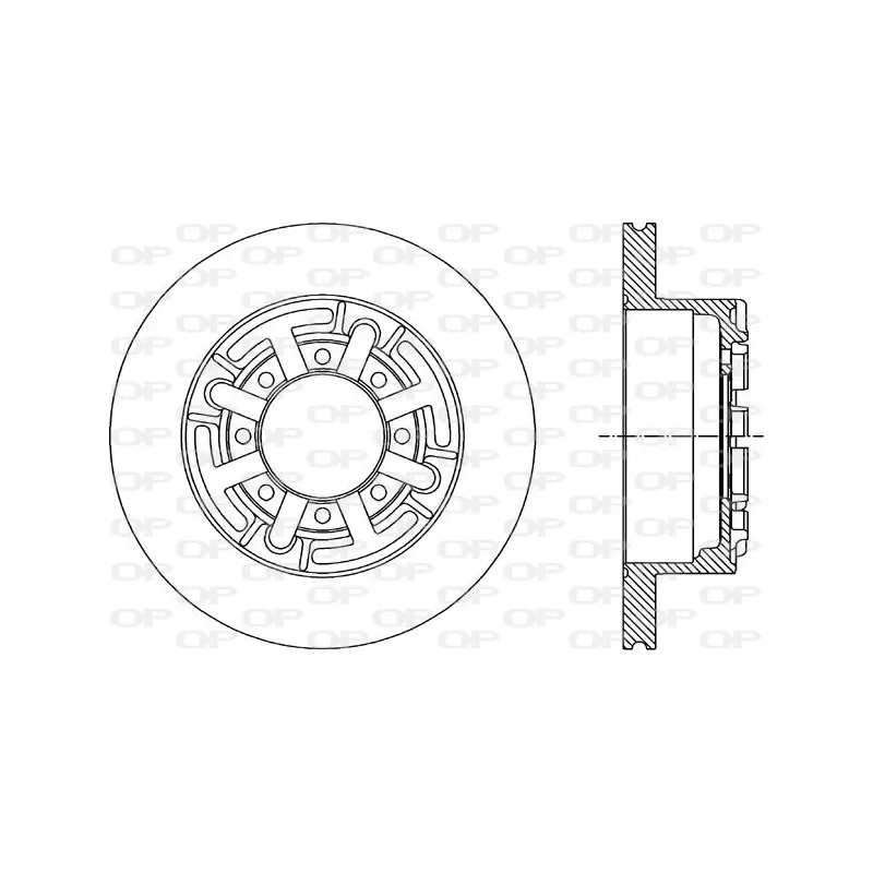 Jeu de 2 disques de frein arrière OPEN PARTS BDA1691.10
