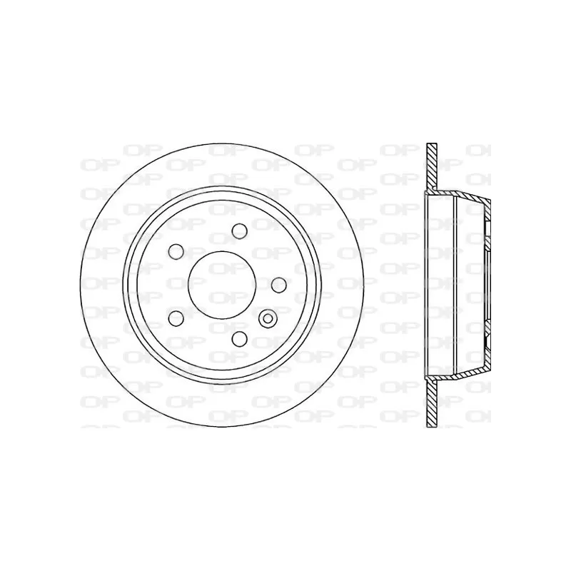 Jeu de 2 disques de frein arrière OPEN PARTS BDA1705.10