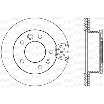 Jeu de 2 disques de frein avant OPEN PARTS BDA1706.20