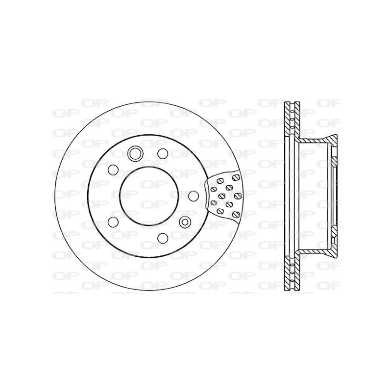 Jeu de 2 disques de frein avant OPEN PARTS BDA1706.20