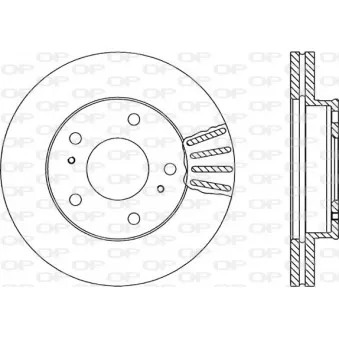 Jeu de 2 disques de frein avant OPEN PARTS BDA1709.20
