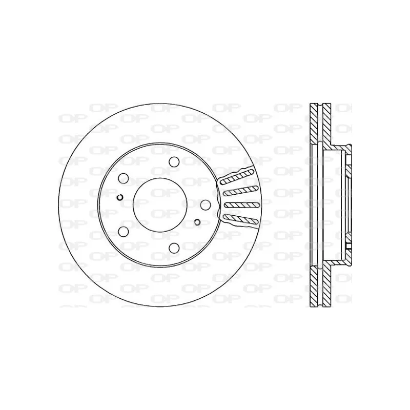 Jeu de 2 disques de frein avant OPEN PARTS BDA1709.20