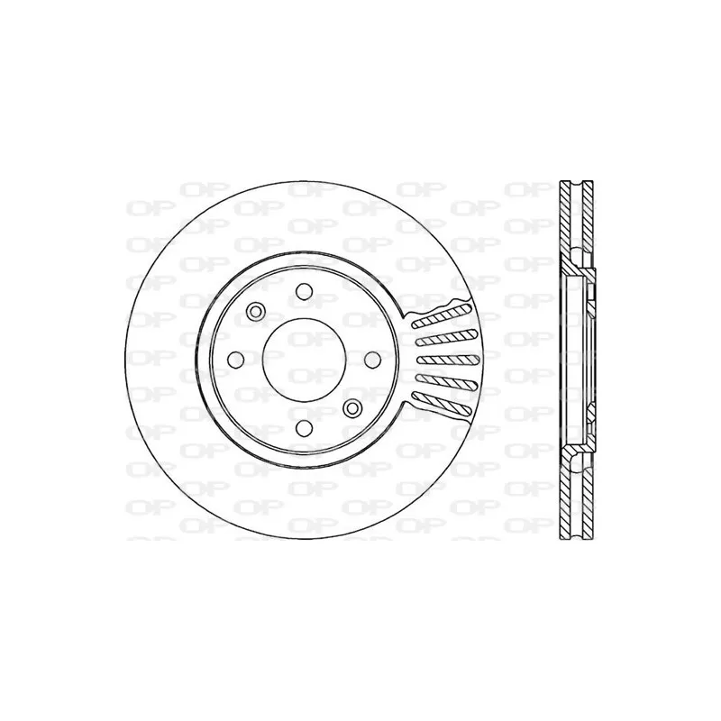 Jeu de 2 disques de frein avant OPEN PARTS BDA1715.20