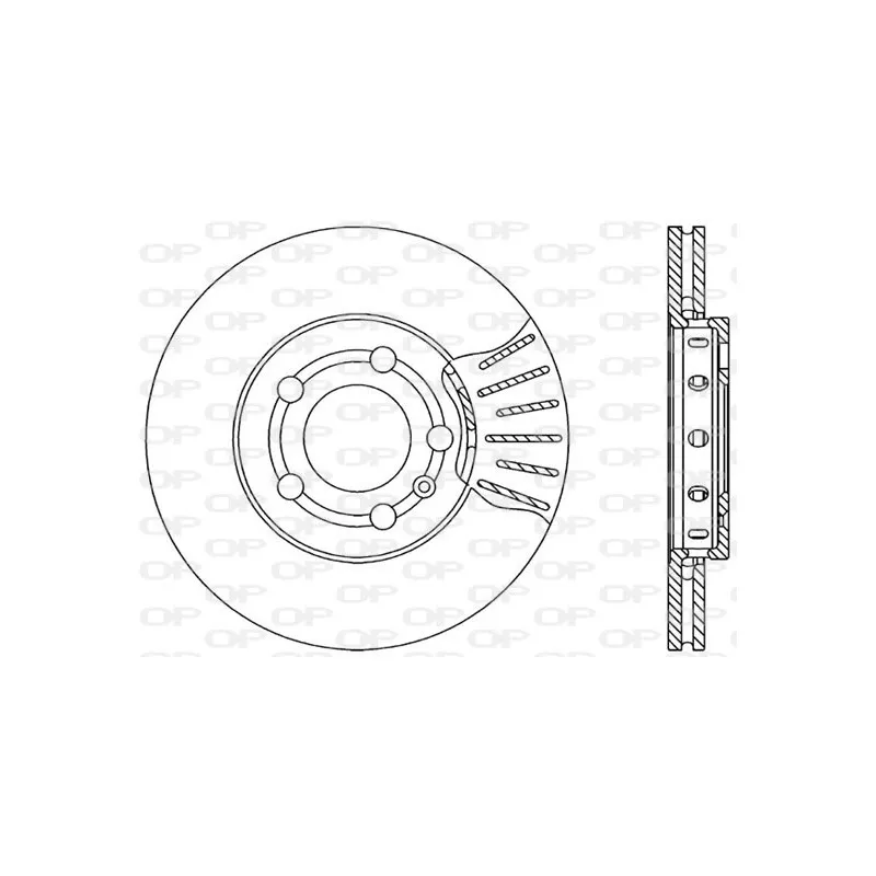 Jeu de 2 disques de frein avant OPEN PARTS BDA1730.20