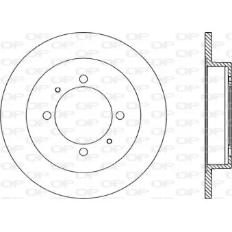 Jeu de 2 disques de frein arrière OPEN PARTS BDA1735.10
