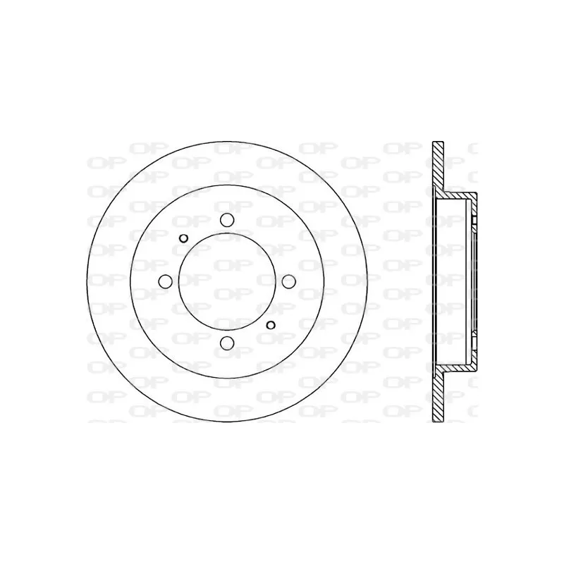 Jeu de 2 disques de frein arrière OPEN PARTS BDA1735.10