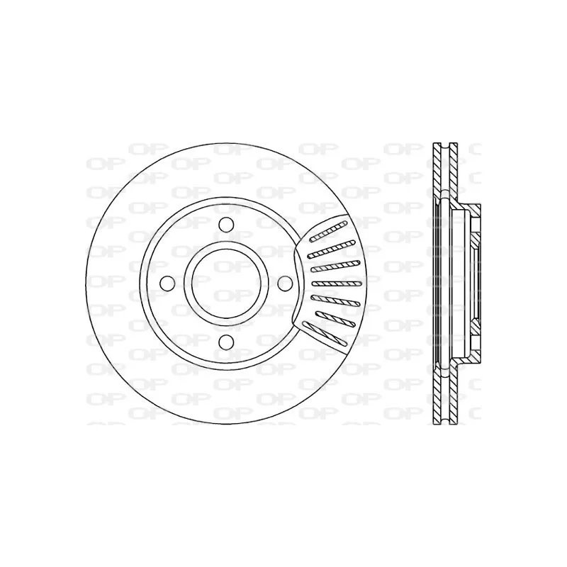 Jeu de 2 disques de frein avant OPEN PARTS BDA1739.20